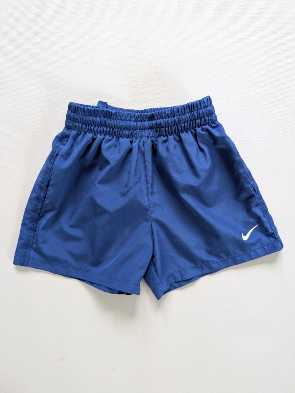 Nike Blue Athletic Shorts with White Swoosh XS
